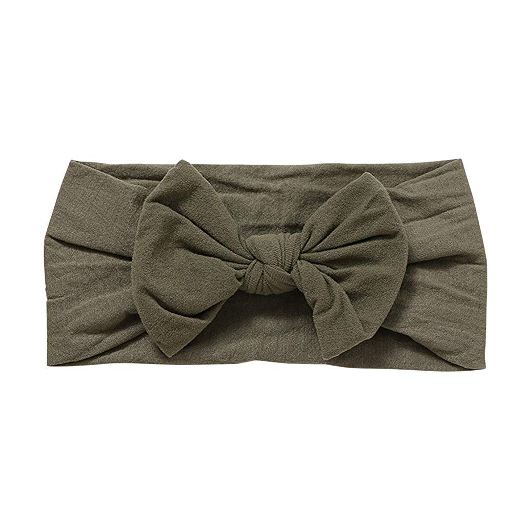 MAYCREATE 6 piece Baby Nylon Headbands,Turban Knotted Girls Hairband Super Soft and Stretchy Hair Wrap for Newborn Toddle Childrens Girls 123456 year old