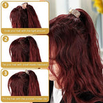 MAYCREATE 3pcs Hair Claw Clips for High Ponytail, Small Metal Rhinestone Hair Clips, Ponytail Holder for Thick Long Hair, Stylish Hair Accessories for Women Girls