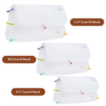 MAYCREATE 3Pcs Mesh Clear Plastic Canvas Sheets with 100 Clips Crossbody DIY Sewing Bag Form Cross Stitch Plastic Plate for DIY Crafts, Acrylic Yarn Crafting Knit Crochet Projects