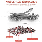 MAYCREATE Spring Hair Clip for Women Stylish Rhinestone Hairpin Hair Barrettes French Crystal Flower Hair Pin Decorative Hair Accessories for Women Girls Gift