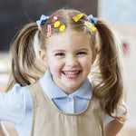 MAYCREATE Hair Clips for Girls 28Pcs Set with Unique Cartoon Designs in Pink and Yellow | Cute Gift Accessory for Kids