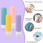 MAYCREATE Toiletries Travel Bottles Set for Air Travel with 8pcs 90ml and 40ml Leakproof Silicone Containers