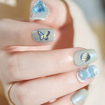 MAYCREATE 3D Mix Flower Nail Charms for DIY Manicure with Acrylic Rhinestones and Pearls | Purple