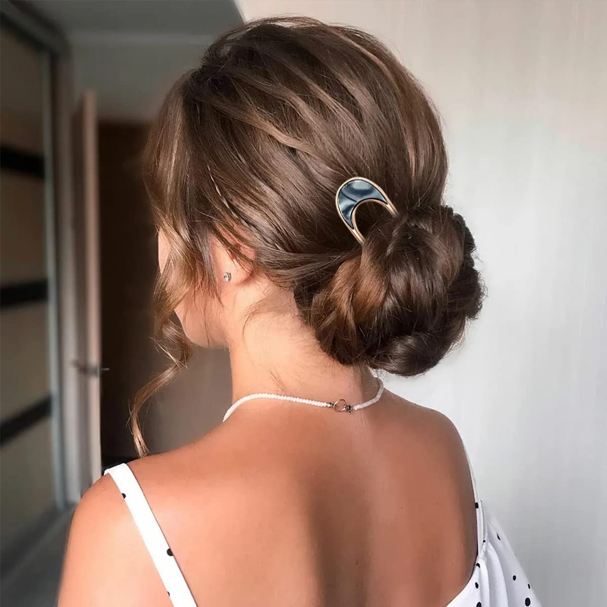 MAYCREATE Magic Grip Hair Pins for Buns with 12pcs 10.5cm U Shaped Metal Design | Women Accessories