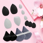 MAYCREATE Powder Puff Set for Makeup with Triangular Blending Pads | 14‑Piece Foundation Kit