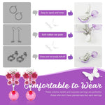 MAYCREATE Clip On Earrings for Kids featuring 7 Pairs Resin Designs for Non Pierced Ears | Ideal Gift