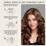MAYCREATE Heatless Overnight Hair Curlers for Long Hair with Headscarf and Hook | 3pcs Satin Set