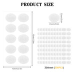 MAYCREATE 200pcs Invisible Earlobe Supports Lobe Lifter Stickers for Heavy Earrying Rings, Self Adhesive Earring Support Patches Earlobe Protectors for Sensitive or Stretched Earlobes