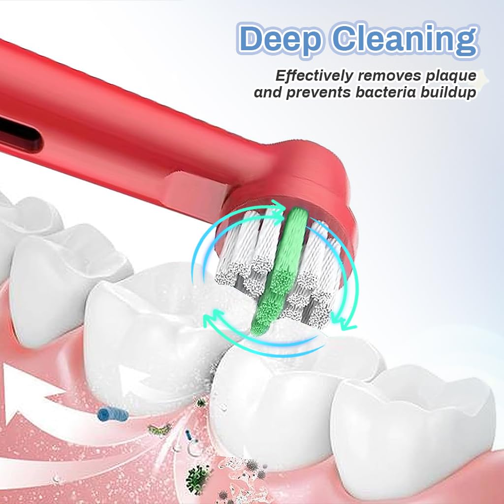 MAYCREATE 4 Pack Kids Toothbrush Heads Compatible with Oral B Children Electric Toothbrush Head Replacement