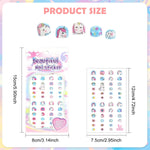 MAYCREATE Nail Stickers for Kids with 6 Sheets Cute Cartoon Unicorn Decals | DIY Party Fun