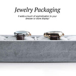 MAYCREATE Velvet Watch Box Organizer with 12 Slots and Adjustable Pillow | 35.5x24.5x5cm Stackable Jewelry Storage for Men and Women