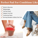 MAYCREATE 3 Pairs Wool Felt Ball of Foot Cushion Shoe Insoles, Foot Pads for Dancer Sesamoiditis Pads, Self-Adhesive Foot Cushion Pads for Men Women Dancing Pain Relief