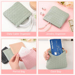 MAYCREATE Small Makeup Pouch for Travel with Self‑Closing Design and PU Leather | 4pcs 4.7x4.5in Organizer for Women