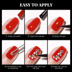 MAYCREATE 3D Nail Charms Kit for DIY Nail Art with 24 Grid Storage Box | Includes Rhinestones and Pearls