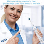 MAYCREATE Replacement Brush Heads for Oral B Braun Bases Pack of 8 with Cross Action Nylon Bristles