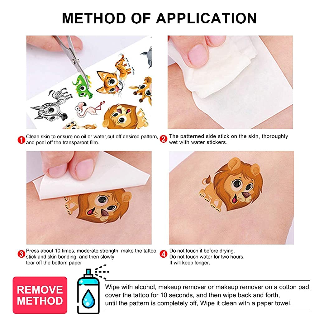 MAYCREATE® 20 Sheets Waterproof Cartoon Fake Tattoo Sticker Glow in The Dark Unicorn Mermaid Outspace Dinosaur Tattoo, Boys Girls Party Supplies Gift