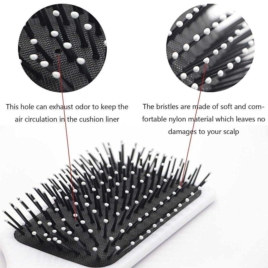 MAYCREATE Hair Brush, Pink Unicorn Hair Brush with Ball-tipped Nylon Bristle & Air Cushion Anti Static No Frizz Comb for Women Girls Thick Wet Damaged Curly Long Hair Volume Massage, Detangler Brush