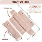 MAYCREATE Jewellery Organiser Pouch for Travel with Snap Closure 22×6.5cm Pink PU | Gift for Women