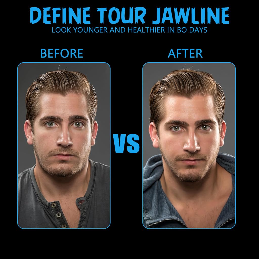 MAYCREATE 40lbs Jawline Exerciser Tool for Men Women Foodgrade Silicone Jaw Line Shaper Jaw Exerciser for Intermediate & Advance Users