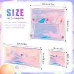 MAYCREATE Makeup Bag Set for Coins and Accessories with Snap Button Closure | 3 PVC Pouches