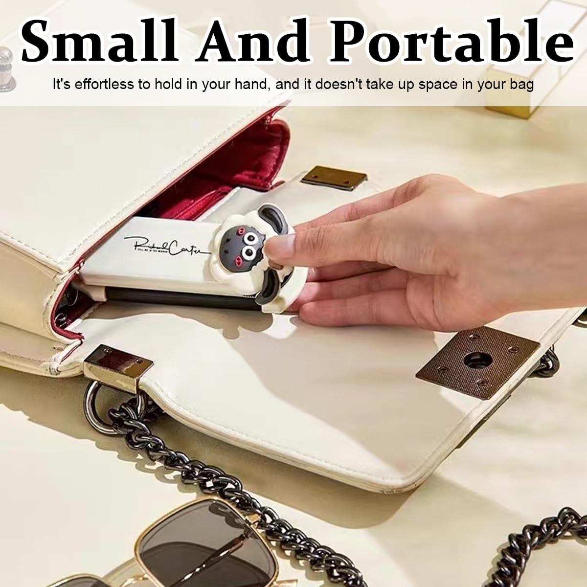 MAYCREATE Hair Brush with Mirror, Foldable Comb for Women, Cute Cartoon Portable Travel Hair Comb with Mirror, Folding Soft Bristles Hair Brush for Women Girls