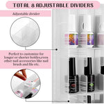 MAYCREATE Organizer Case for Makeup and Nail Polish with 48 Compartments and Clear Double Sided Lids