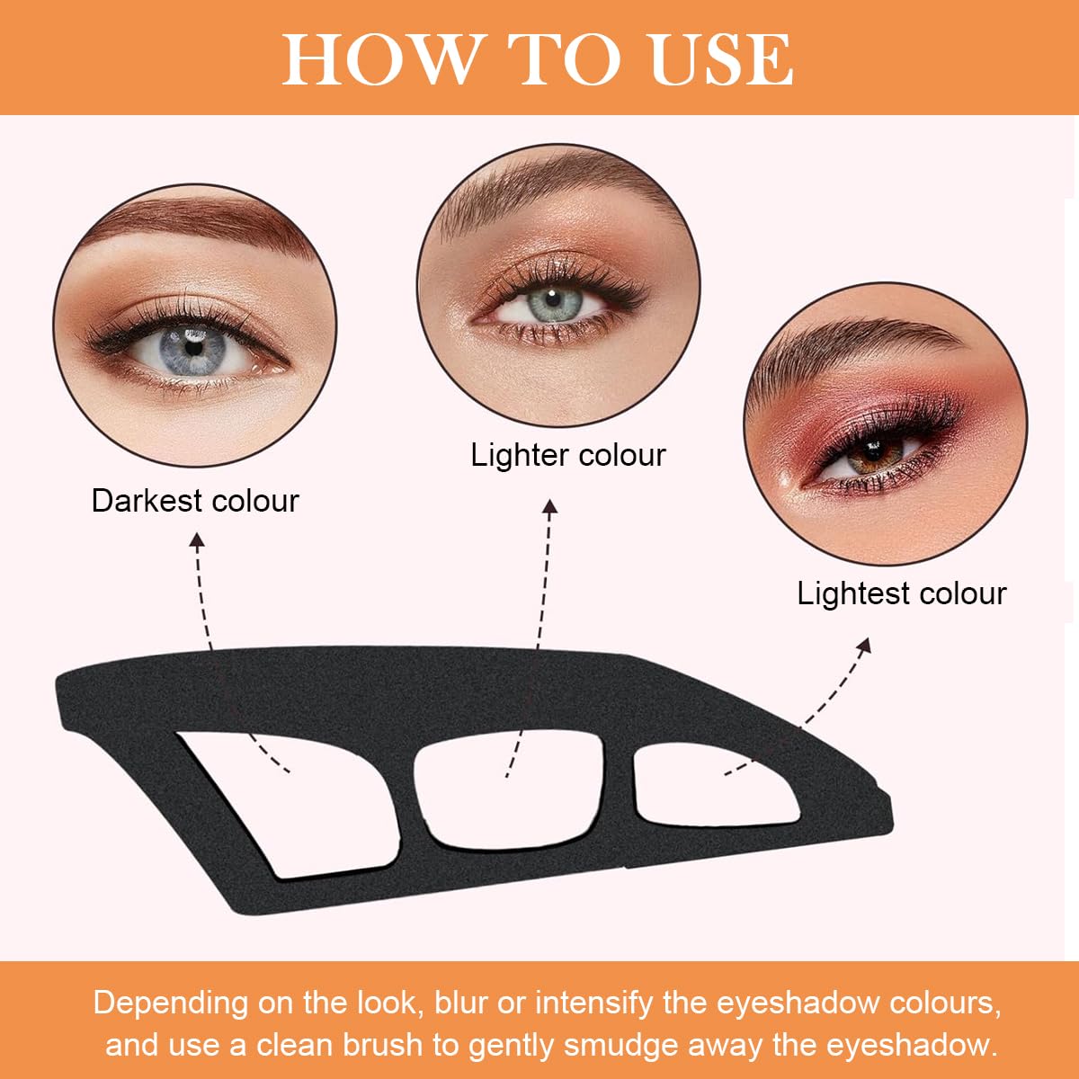 MAYCREATE Eyeshadow Application Template Tools with Brush for Beginners | 2Pcs Reusable Universal Fit Stencils