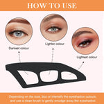 MAYCREATE Eyeshadow Application Template Tools with Brush for Beginners | 2Pcs Reusable Universal Fit Stencils