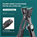 MAYCREATE Nail Cutter For Men Stainless Steel Nail Clippers with Leather Cover Toenail Clippers Wide-Opening Sharp Jaws for Thick Nails, Professional Nail Trimmer