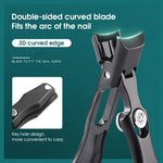 MAYCREATE Nail Cutter for Men with 0.6×3.5 in Travel Size and Rivet Button Control | Stainless Steel Clippers with Leather Cover