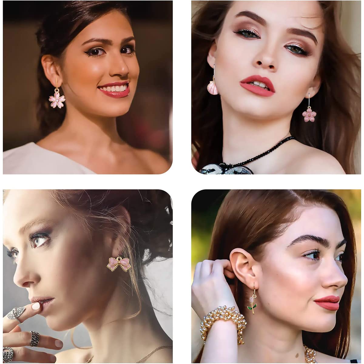 MAYCREATE Metal 31Pcs Diy Jewelry Making Pendent Kit Assorted Lovely Enamel Charms Pendents Gold Plated Diy Charm Necklace Bracelets Pendent Kit Bracelet Jewelry Making