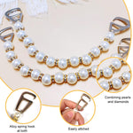 MAYCREATE 14pcs Bling Shoe Charms, Flower Pearl Clog Shoes Accessories, Fashion Crystal Rhinestone Shoes Charms Pearl Chain DIY Sandals Decoration for Women, Party Favors Birthday Gifts