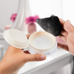 MAYCREATE Triangle Powder Puff for Face Makeup with Round and Pointed Edges 4pcs Black | Wet and Dry Use