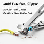 MAYCREATE @ Nail Clippers for Thick Nails, Nail Cutting Trimmer Toenail Clippers, Stainless Steel Toenail Clippers Set with Nail File, Big Nail Cutter for Men, Women