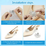 MAYCREATE Shoe Clips Charms for Women with Crystal Rhinestones 6pcs Set | Bridal and Party Heels Accessories