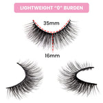 MAYCREATE 1 Pair Self Adhesive Eyelashes, Reusable Adhesive Eyelashes, 3D Mink False Lashes Stable and Easy to Put On, Natural Look and Waterproof Fake Eyelashes for Women, No Glue, Style A