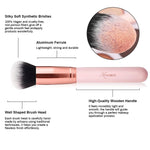 MAYCREATE Makeup Brush Set Professional 16PCS with Storage Pouch Brush Sets in Makeup Premium Makeup Brushes Kit with Eyebrow Razor & Sponge Puff for Beginners Makeup Artists Students (Pink)