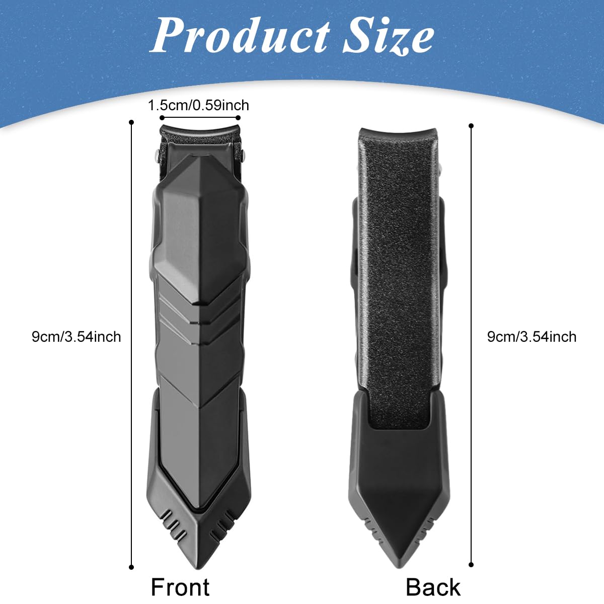 MAYCREATE Nail Cutter for Adults Stainless Steel Nail Clipper for Tough Nails Thick Nails, Anti-splash mini Nail Cutter