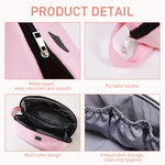 MAYCREATE Underwear Travel Bag for Luggage with Zippered Privacy Design and Handle | 21x13x24 cm Waterproof PU Organizer
