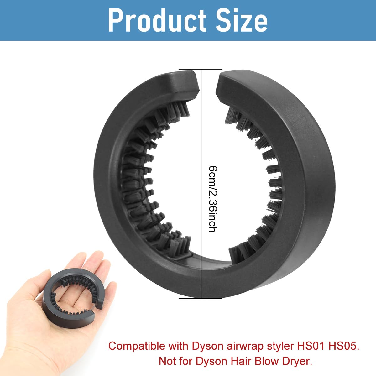 MAYCREATE Filter Cleaning Brush for Dyson Supersonic Dryers HD01–HD08 with Firm Bristles | Easy Filter Maintenance Tool