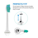 MAYCREATE Electric Toothbrush Heads for Philips featuring Anti Slip Base and Nylons Bristles 8 Pack