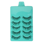 MAYCREATE 5 Pairs Beauty Makeup Handmade Messy Cross Style False Eyelashes Green
