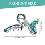 MAYCREATE Hair Claw Clip for Women with Mermaid Tail Design and Silver Alloy Finish | Elegant Styling Accessory