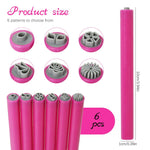 MAYCREATE Nail Art Stamps for DIY Floral Designs featuring 6pcs Set with Plastic Reusable Tools