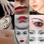 MAYCREATE Nose Ring without Piercing for Stylish Looks featuring 155 pcs Set with Adhesive Tabs