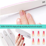 MAYCREATE 6pcs Nail Files Set for Manicure, Nail Buffer Files Block Coarse Washable Nail Polisher Double Sided Nail Shaper Emery Boards for Acrylic & Natural Nails 100/150/180/220/240/280/1000/4000 Grid