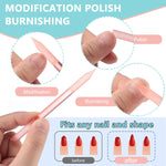 MAYCREATE 3pcs Glass Nail File Nail Filer Double Ends Cuticle Pusher Nail Filer Crystal Column Nail Filer Cuticle Pusher Manicure Tool