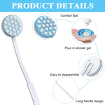 MAYCREATE Back Lotion Applicator and Massager, Handheld Long Handled Easy Reach Roll-On for Sunscreen, Cream, Shower Gel on Back, Legs and Feet Massaging Tool