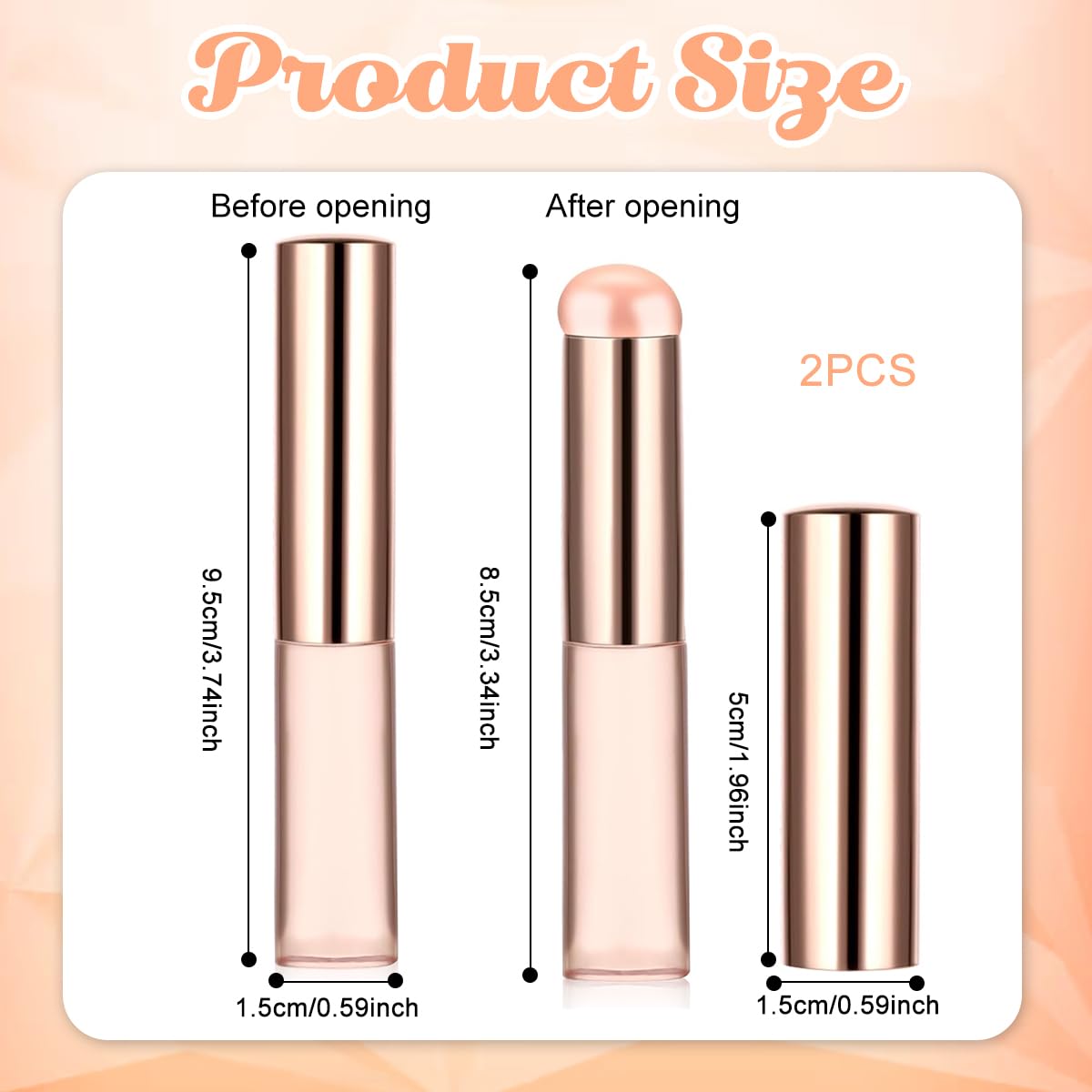 MAYCREATE 2pcs Silicone Lip Applicator Silicone Lip Brush Lip Balm Lipstick Applicator with Dustproof Cap for Lipstick, Lip Gloss, Lip Tint, Lip Mask, Concealer Applicator - Pink