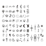 MAYCREATE Temporary Tattoos for Kids and Adults featuring 5 Sheets 77 Designs | Sweatproof 2‑Week Body Stickers